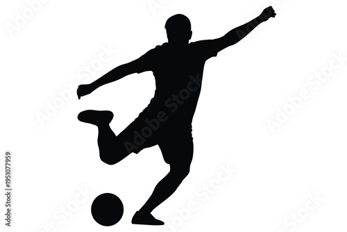 Black silhouette of person running on white background