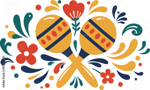 Flat design elements collection for cinco de mayo celebration