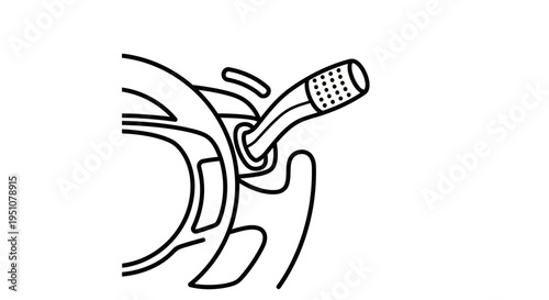 Close-up of a vintage microphone and retro speaker, isolated on white background, vintage audio equipment