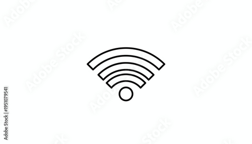 Wifi Signal Icon, Wireless Network Symbol, Internet Connection, Technology Concept