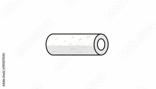White Paper Towel Roll Isolated on White Background - Cleanliness and Hygiene Concept