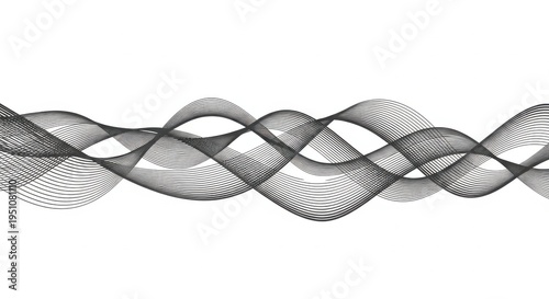 Abstract Wave Pattern - Dynamic Interplay of Lines and Curves.