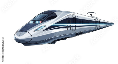 Dynamic Illustration of a Contemporary High-Speed Rail for Fast and Efficient Travel