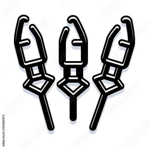 Traditional metal shish kebab skewers ready for grilling, depicting a classic way to prepare grilled meat on a stick for outdoor barbecues and culinary events