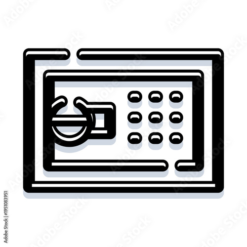 Electronic security safe safeguarding important documents, money, and personal items with a digital keypad for controlled access and protection against theft