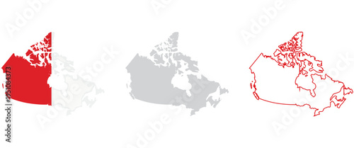 Alberta province highlighted on a map of canada with red outline