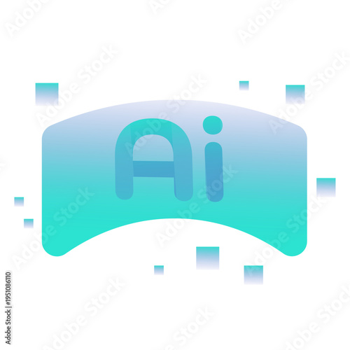 AI Icon: A modern illustration of the letters AI within a stylized shape, representing the core of artificial intelligence.
