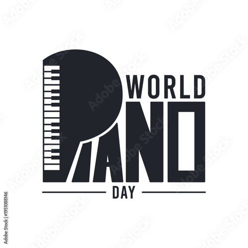 Creative vector illustration for World Piano Day celebrated on March.