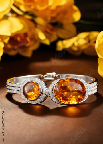 wedding rings on a bouquet