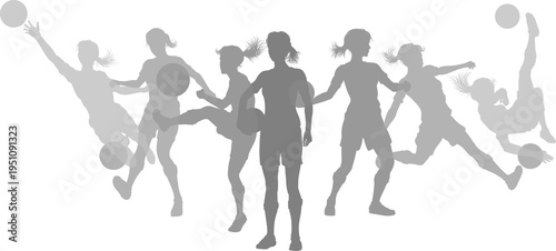 Silhouette soccer football ...
