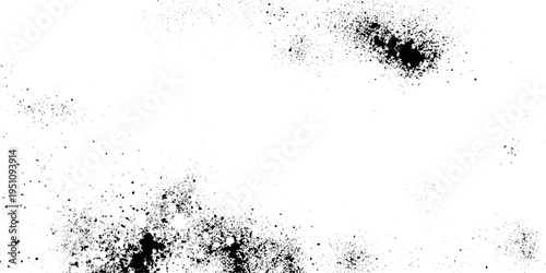Black stained scratched dusty grunge micro dust isolated on transparent background, ink splat background or sketch art or distressed vintage grunge texture made by various scratches.	
