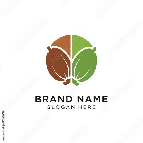 Elegant logo design featuring cocoa beans arranged in a circular pattern.