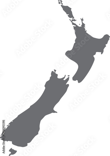 Geographical map of new zealand highlighting its two main islands