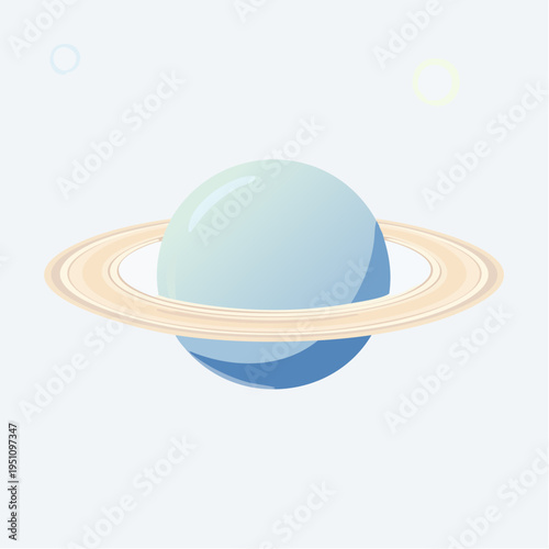 Abstract illustration of a distant gas giant planet encircled by magnificent rings, symbolizing cosmic beauty and astronomical wonder