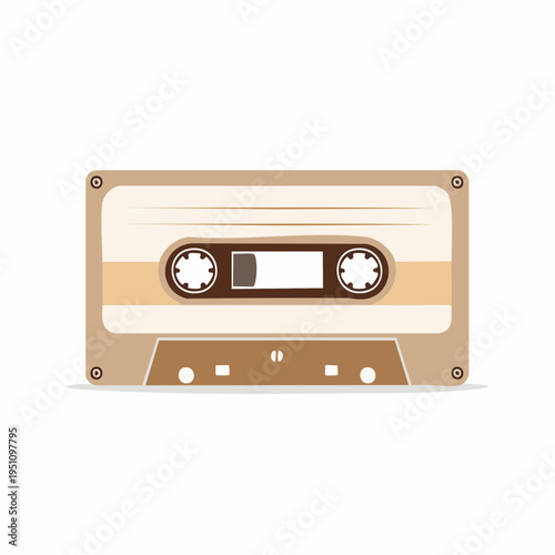 Retro audio cassette tape for vintage music playback and recording nostalgia