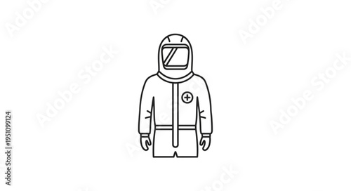 Hazmat Suit Icon Vector Illustration.