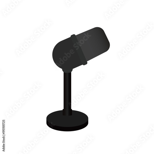 シンプルな黒の卓上スタンドマイク