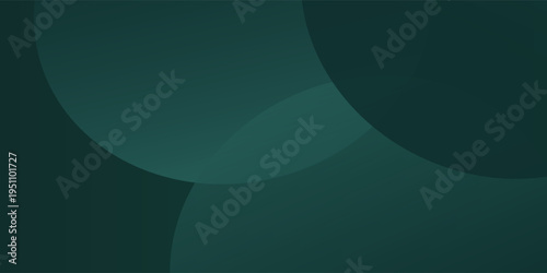 A dark green background with smooth, overlapping circles. The background is green with a gradient texture, creating a modern, abstract style. Minimal abstract circles vector gradient background