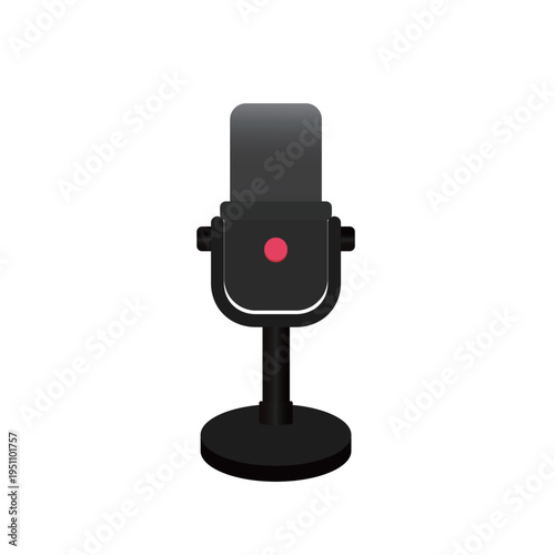 配信用マイク｜シンプルな卓上スタンドマイク・四角い形状