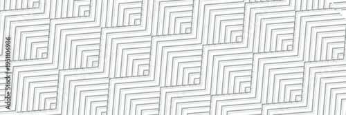 Vector geometric lines seamless pattern. White and gray abstract graphic striped ornament. Simple geometry, stripes, zigzag, chevron. Subtle modern linear background. Design for decor, print, package