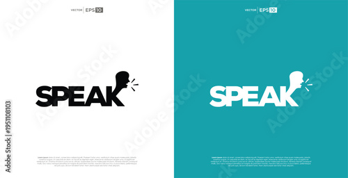 Modern graphic art symbolizing dialogue, speech, and public address communication