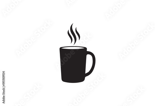 Vector steaming coffee cup icon