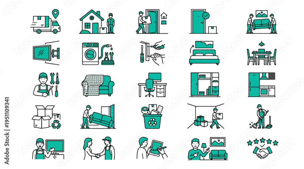 Obraz premium Car safety and driving icons. Automotive technology, vehicle assistant, traffic signs, driver education, electric vehicle charging, tire maintenance, sensors