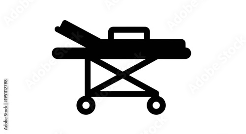 Medical Hospital Stretcher Icon for Emergency Patient Transport
