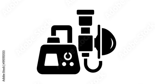 Medical Nebulizer Machine Icon for Respiratory Therapy and Anesthesia