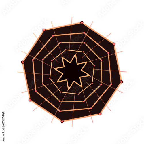 Sacred Polyhedron Harmonic Mandala SVG Dark Luxe Geometric Vector