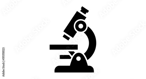 Laboratory Microscope Icon for Science Research and Medical Diagnosis