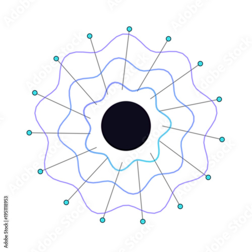 Wave Interference Pulse Mandala SVG Dark Luxe Geometric Vector