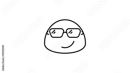 Cool emoji animated icon video stock