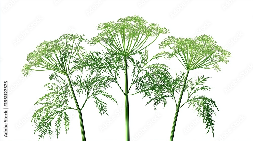 Obraz premium Galbanum plant (Ferula galbaniflua) isolated on white background