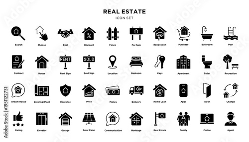 Real estate icon set