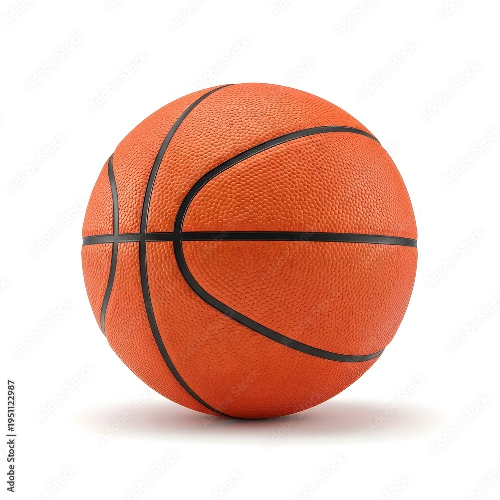 Fototapeta premium Classic basketball sphere with textured grip