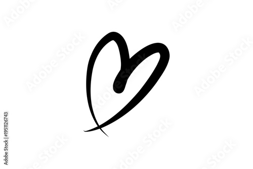 漫画のハート漫符 愛情を表す手描きベクターイラスト