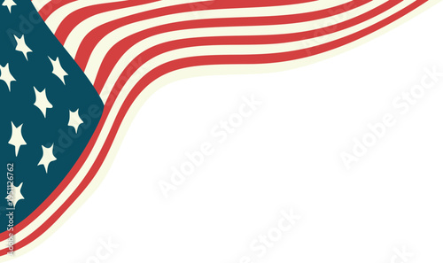 American Flag Wave Corner