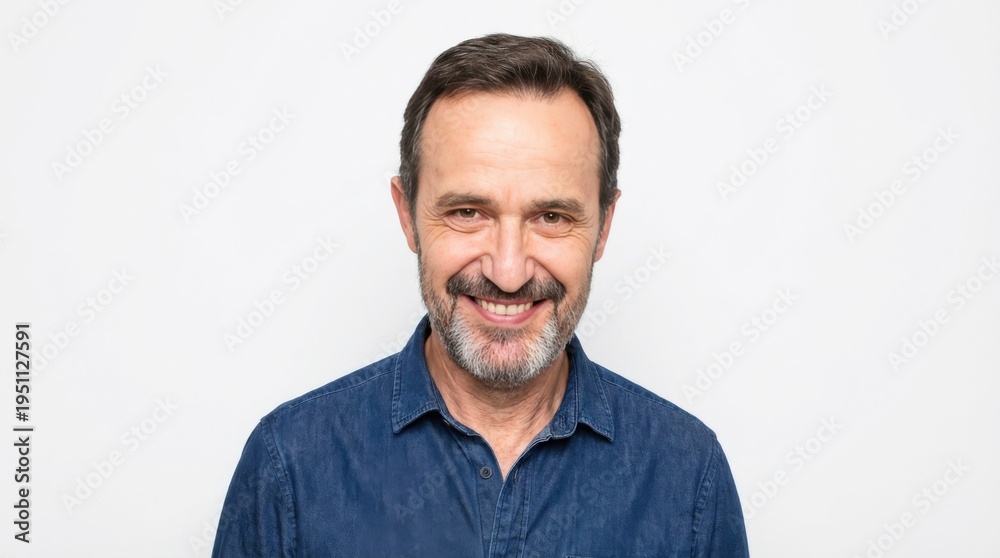 Fototapeta premium Smiling middle aged man portrait.