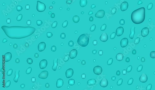 Water drops on blue background vector illustration for background design.