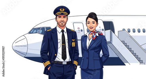 Airline Pilot and Female Flight.