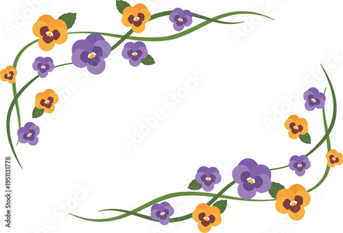 パンジーのフレーム