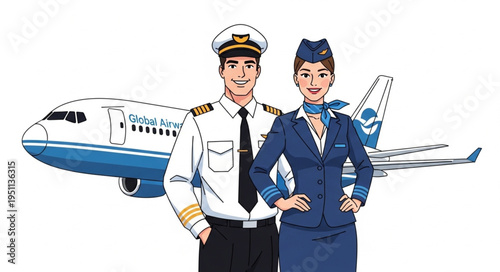Airline Pilot and Female Flight.