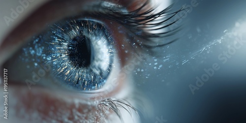 Futuristic Human Eye for Medical Technology, Smart Healthcare, Digital Ophthalmology and Biotech (3D)