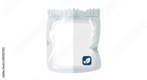 A sealed clear plastic food storage bag.