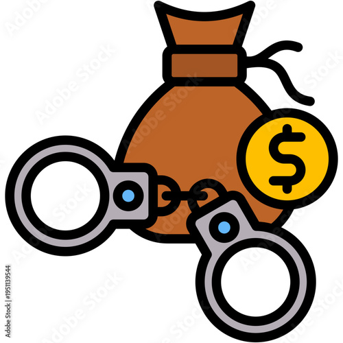 Financial Crime lineal color icon