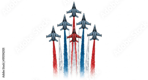 Military Jets Fly Formation.