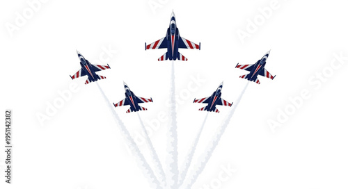 Military Jets Fly Formation.