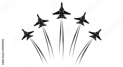 Military Jets Fly Formation.