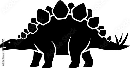 vector illustration of a stegosaur